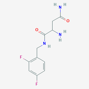 molecular formula C11H13F2N3O2 B7554951 2-amino-N-[(2,4-difluorophenyl)methyl]butanediamide 