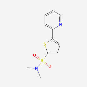 molecular formula C11H12N2O2S2 B7554952 N,N-Dimethyl-5-(2-pyridinyl)-2-thiophenesulfonamide 