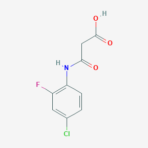 molecular formula C9H7ClFNO3 B7554976 3-(4-Chloro-2-fluoroanilino)-3-oxopropanoic acid 