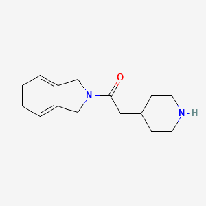 molecular formula C15H20N2O B7554994 1-(2,3-Dihydro-1H-isoindol-2-yl)-2-(piperidin-4-yl)ethan-1-one 