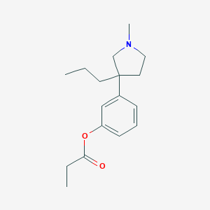 molecular formula C17H25NO2 B075550 1-Methyl-3-(m-propionyloxyphenyl)-3-propylpyrrolidine CAS No. 1505-29-9