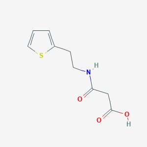 molecular formula C9H11NO3S B7555005 3-Oxo-3-(2-thiophen-2-ylethylamino)propanoic acid 