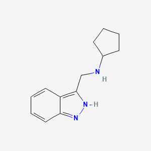 molecular formula C13H17N3 B7555007 N-(2H-indazol-3-ylmethyl)cyclopentanamine 
