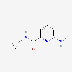 molecular formula C9H11N3O B7555013 6-amino-N-cyclopropylpyridine-2-carboxamide 