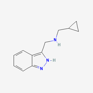 molecular formula C12H15N3 B7555019 1-cyclopropyl-N-(2H-indazol-3-ylmethyl)methanamine 