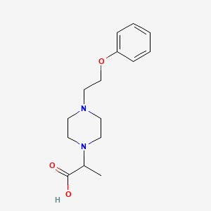 molecular formula C15H22N2O3 B7555027 2-[4-(2-Phenoxyethyl)piperazin-1-yl]propanoic acid 
