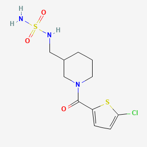 molecular formula C11H16ClN3O3S2 B7555036 1-(5-Chlorothiophene-2-carbonyl)-3-[(sulfamoylamino)methyl]piperidine 
