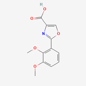 molecular formula C12H11NO5 B7555045 2-(2,3-Dimethoxyphenyl)-1,3-oxazole-4-carboxylic acid 