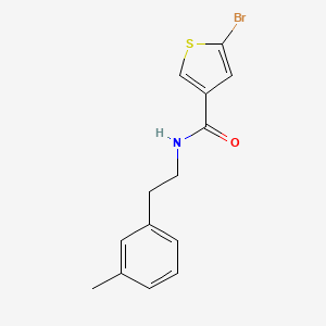 molecular formula C14H14BrNOS B7555050 5-bromo-N-[2-(3-methylphenyl)ethyl]thiophene-3-carboxamide 