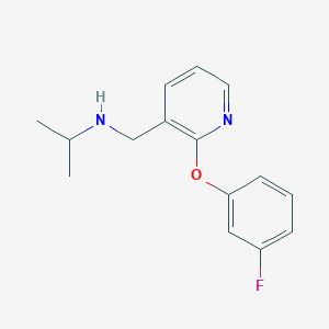 molecular formula C15H17FN2O B7555060 N-[[2-(3-fluorophenoxy)pyridin-3-yl]methyl]propan-2-amine 