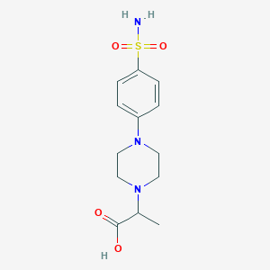 2-[4-(4-Sulfamoylphenyl)piperazin-1-yl]propanoic acid