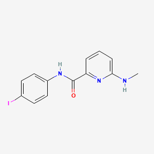 molecular formula C13H12IN3O B7555077 N-(4-iodophenyl)-6-(methylamino)pyridine-2-carboxamide 