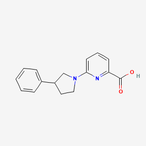 molecular formula C16H16N2O2 B7555082 6-(3-Phenylpyrrolidin-1-yl)pyridine-2-carboxylic acid 