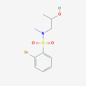 molecular formula C10H14BrNO3S B7555096 2-bromo-N-(2-hydroxypropyl)-N-methylbenzenesulfonamide 