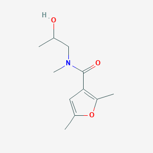 molecular formula C11H17NO3 B7555103 N-(2-hydroxypropyl)-N,2,5-trimethylfuran-3-carboxamide 