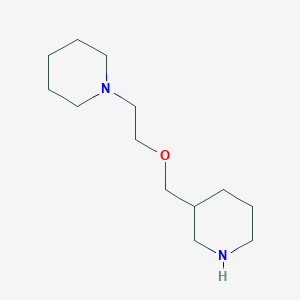 molecular formula C13H26N2O B7555106 1-[2-(Piperidin-3-ylmethoxy)ethyl]piperidine 