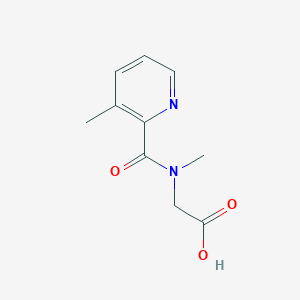 molecular formula C10H12N2O3 B7555132 2-[Methyl-(3-methylpyridine-2-carbonyl)amino]acetic acid 