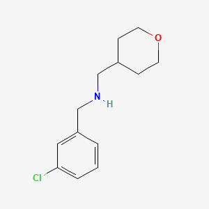 molecular formula C13H18ClNO B7555169 N-[(3-chlorophenyl)methyl]-1-(oxan-4-yl)methanamine 