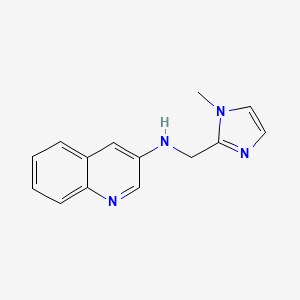 molecular formula C14H14N4 B7555210 N-[(1-methylimidazol-2-yl)methyl]quinolin-3-amine 