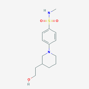 molecular formula C14H22N2O3S B7555217 4-[3-(2-hydroxyethyl)piperidin-1-yl]-N-methylbenzenesulfonamide 