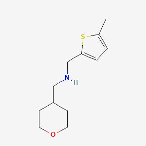 molecular formula C12H19NOS B7555224 N-[(5-methylthiophen-2-yl)methyl]-1-(oxan-4-yl)methanamine 