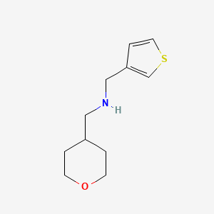 molecular formula C11H17NOS B7555225 1-(oxan-4-yl)-N-(thiophen-3-ylmethyl)methanamine 