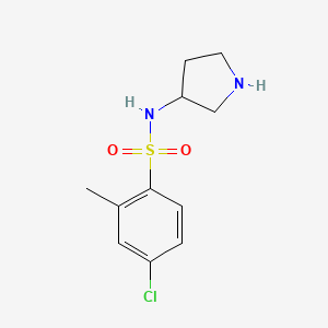 molecular formula C11H15ClN2O2S B7555245 4-chloro-2-methyl-N-pyrrolidin-3-ylbenzenesulfonamide 