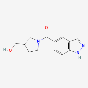 molecular formula C13H15N3O2 B7555249 [3-(hydroxymethyl)pyrrolidin-1-yl]-(1H-indazol-5-yl)methanone 