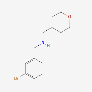 molecular formula C13H18BrNO B7555269 N-(3-Bromobenzyl)-1-(tetrahydro-2H-pyran-4-yl)methanamine 