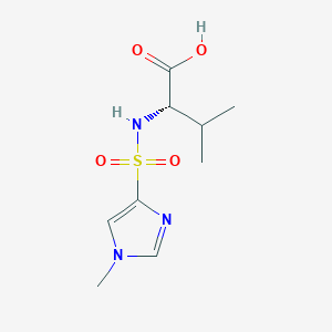 molecular formula C9H15N3O4S B7555275 (2S)-3-methyl-2-[(1-methylimidazol-4-yl)sulfonylamino]butanoic acid 