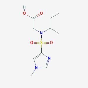 molecular formula C10H17N3O4S B7555291 2-[Butan-2-yl-(1-methylimidazol-4-yl)sulfonylamino]acetic acid 