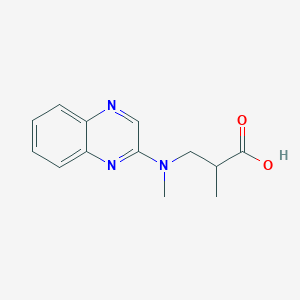 molecular formula C13H15N3O2 B7555310 2-Methyl-3-[methyl(quinoxalin-2-yl)amino]propanoic acid 