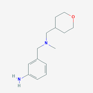 molecular formula C14H22N2O B7555315 3-[[Methyl(oxan-4-ylmethyl)amino]methyl]aniline 
