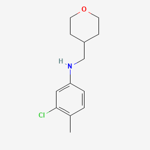 3-chloro-4-methyl-N-(oxan-4-ylmethyl)aniline