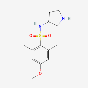 molecular formula C13H20N2O3S B7555325 4-methoxy-2,6-dimethyl-N-pyrrolidin-3-ylbenzenesulfonamide 