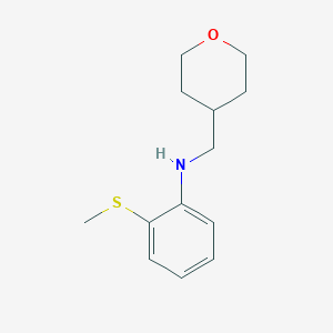 2-methylsulfanyl-N-(oxan-4-ylmethyl)aniline