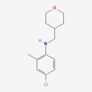 molecular formula C13H18ClNO B7555342 4-chloro-2-methyl-N-(oxan-4-ylmethyl)aniline 