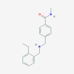 molecular formula C18H22N2O B7555355 4-[[(2-ethylphenyl)methylamino]methyl]-N-methylbenzamide 