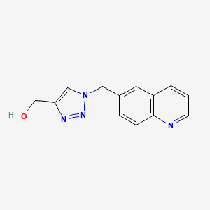 molecular formula C13H12N4O B7555358 [1-(Quinolin-6-ylmethyl)triazol-4-yl]methanol 