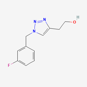 molecular formula C11H12FN3O B7555367 2-[1-[(3-Fluorophenyl)methyl]triazol-4-yl]ethanol 