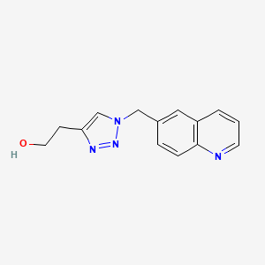molecular formula C14H14N4O B7555376 2-[1-(Quinolin-6-ylmethyl)triazol-4-yl]ethanol 
