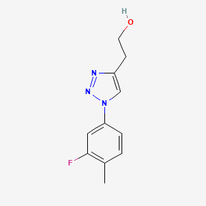 molecular formula C11H12FN3O B7555387 2-[1-(3-Fluoro-4-methylphenyl)triazol-4-yl]ethanol 