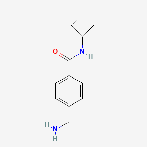 molecular formula C12H16N2O B7555407 4-(aminomethyl)-N-cyclobutylbenzamide 