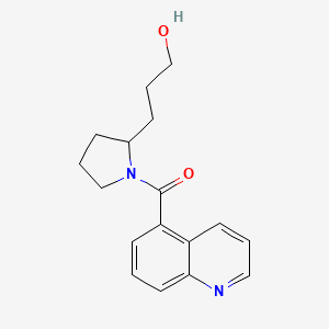 molecular formula C17H20N2O2 B7555428 [2-(3-Hydroxypropyl)pyrrolidin-1-yl]-quinolin-5-ylmethanone 