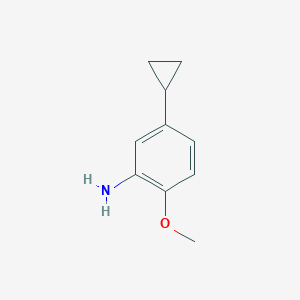 molecular formula C10H13NO B7555437 5-Cyclopropyl-2-methoxyaniline 