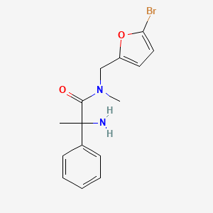 molecular formula C15H17BrN2O2 B7555440 2-amino-N-[(5-bromofuran-2-yl)methyl]-N-methyl-2-phenylpropanamide 