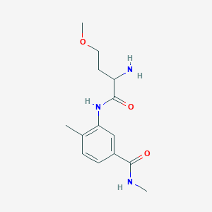 molecular formula C14H21N3O3 B7555467 3-[(2-amino-4-methoxybutanoyl)amino]-N,4-dimethylbenzamide 