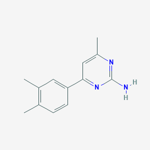 molecular formula C13H15N3 B7555478 4-(3,4-Dimethylphenyl)-6-methylpyrimidin-2-amine 