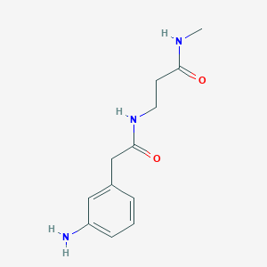 molecular formula C12H17N3O2 B7555516 3-[[2-(3-aminophenyl)acetyl]amino]-N-methylpropanamide 
