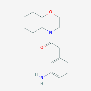 molecular formula C16H22N2O2 B7555528 1-(2,3,4a,5,6,7,8,8a-Octahydrobenzo[b][1,4]oxazin-4-yl)-2-(3-aminophenyl)ethanone 
